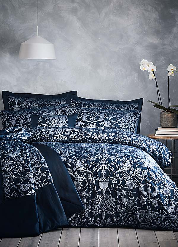 【セット】between the sheets / BlueMoon,Blue Portfolio Home Oak Tree Midnight Blue Duvet Cover Set | bonprix