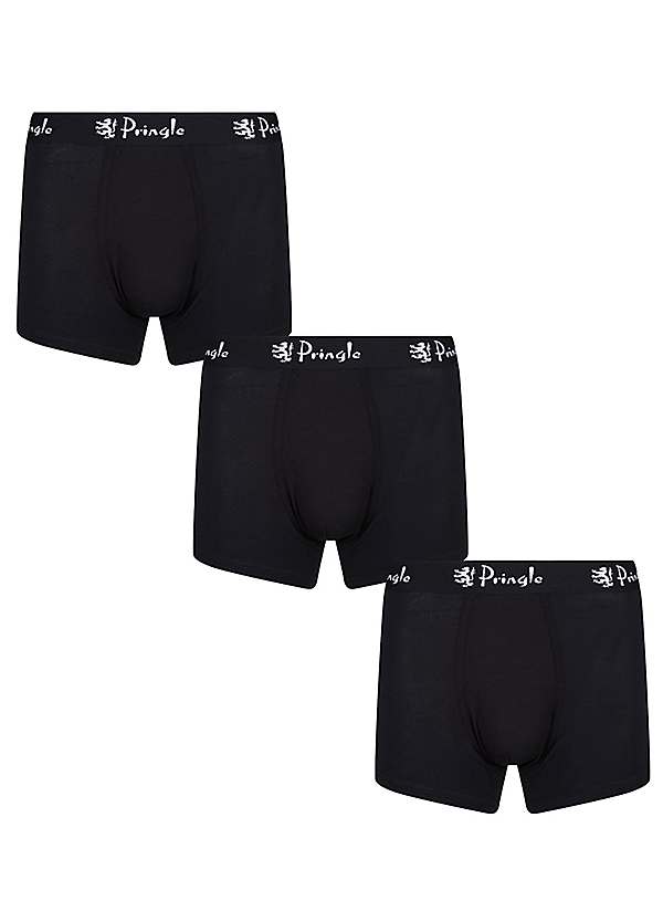 Pringle Men's Pack of 3 Modal® Hipster Black Boxers