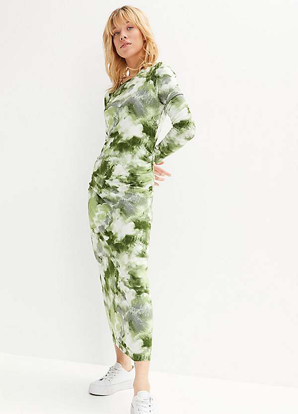 Long sleeve fitted outlet maxi dress