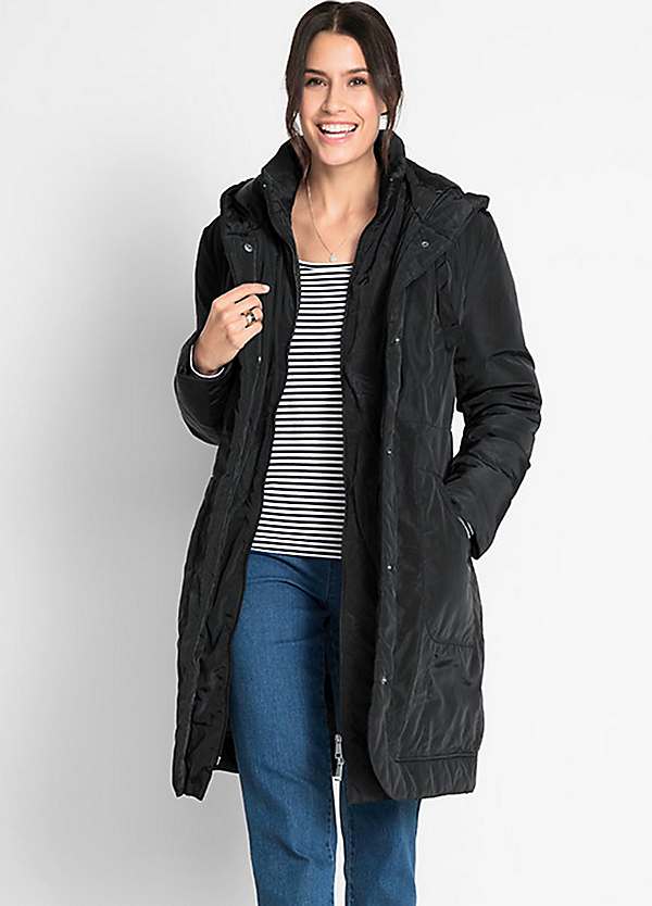 adjustable quilted coat