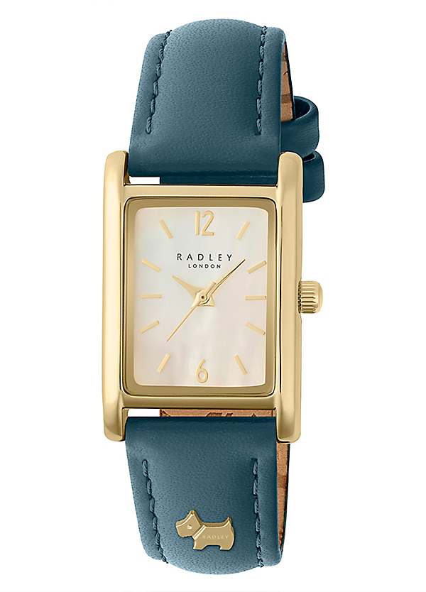 Radley London Gold Plated Blue Leather Strap Watch | bonprix