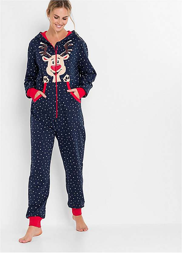 Reindeer Printed Onesie by bonprix bonprix