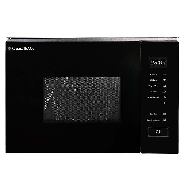 black digital microwave and grill