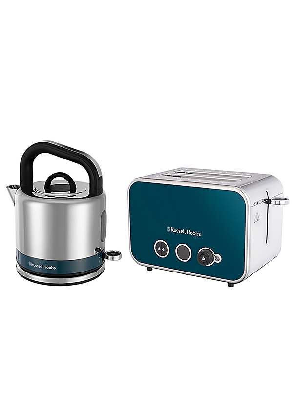 Russell Hobbs Distinctions Kettle Toaster Bundle Ocean Blue