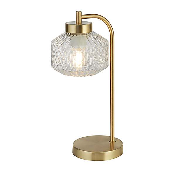 Textured glass table deals lamp