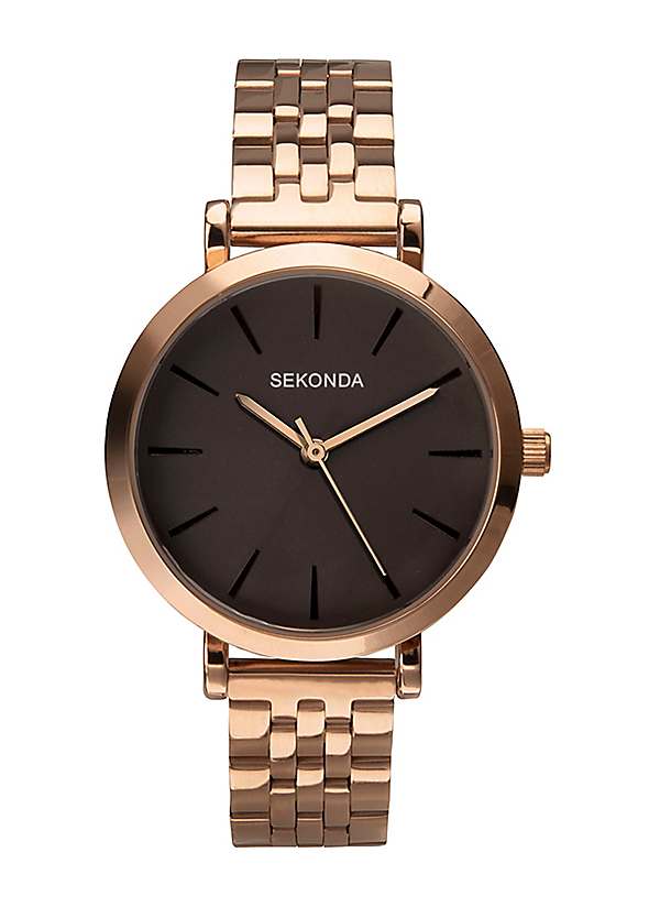 Sekonda Ladies Hanne Rose Gold Alloy Bracelet Analogue 35mm Watch