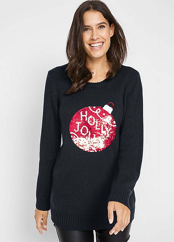 sequin christmas jumper uk