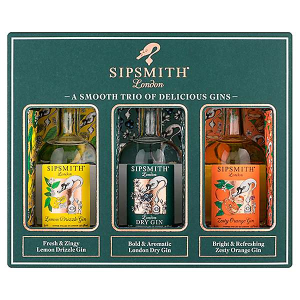 Sipsmith Gin x 5cl Miniature Gift Pack bonprix
