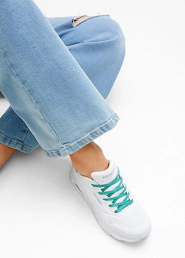Skechers Ladies Uno Retro Lace-Up Trainers