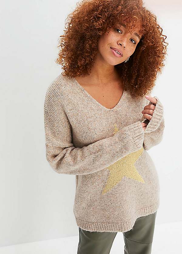 Star motif store jumper