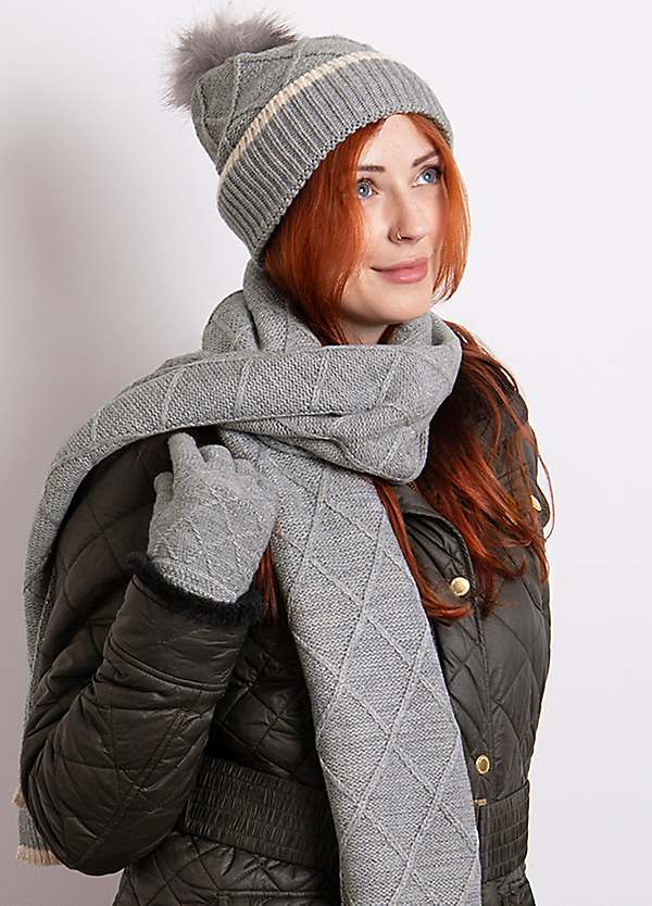 Scarf Totes Mens Caps Wool Ladies Bobble Hat And Gloves Winter Hat
