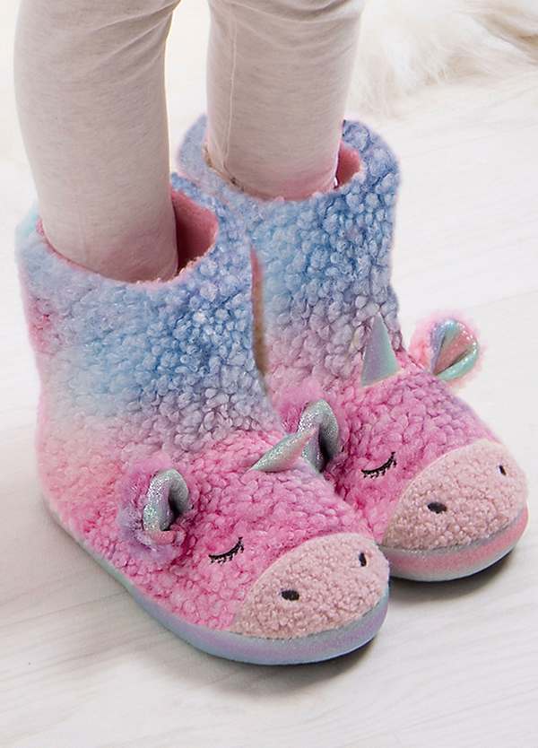 Unicorn slippers for online little girls