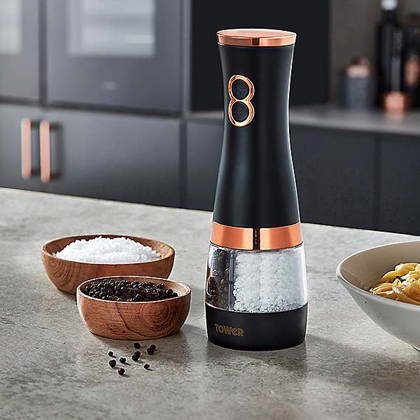 Tower Electric Duo Salt & Pepper Mill Battery Adjustable Ceramic