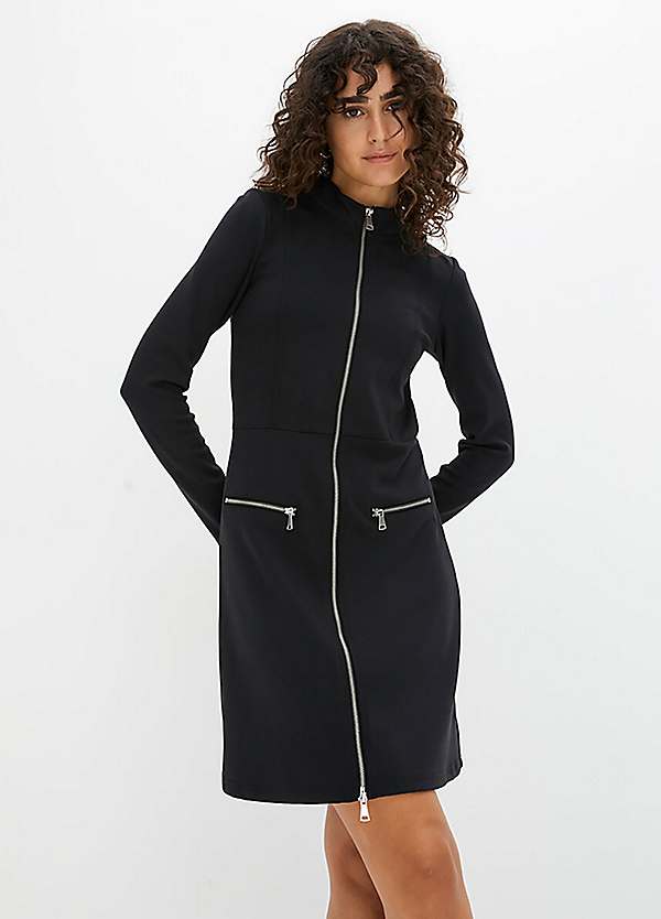 Turtleneck Full Zip Mini Dress by bonprix | bonprix
