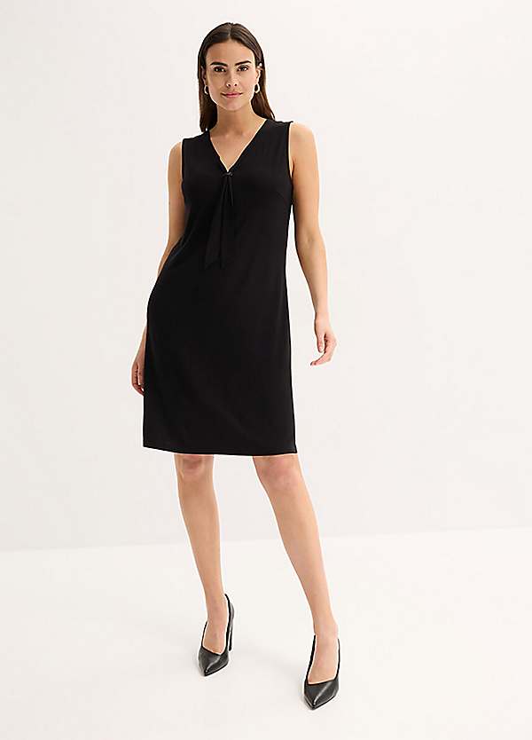bonprix V-Neck Sleeveless Jersey Tunic Dress