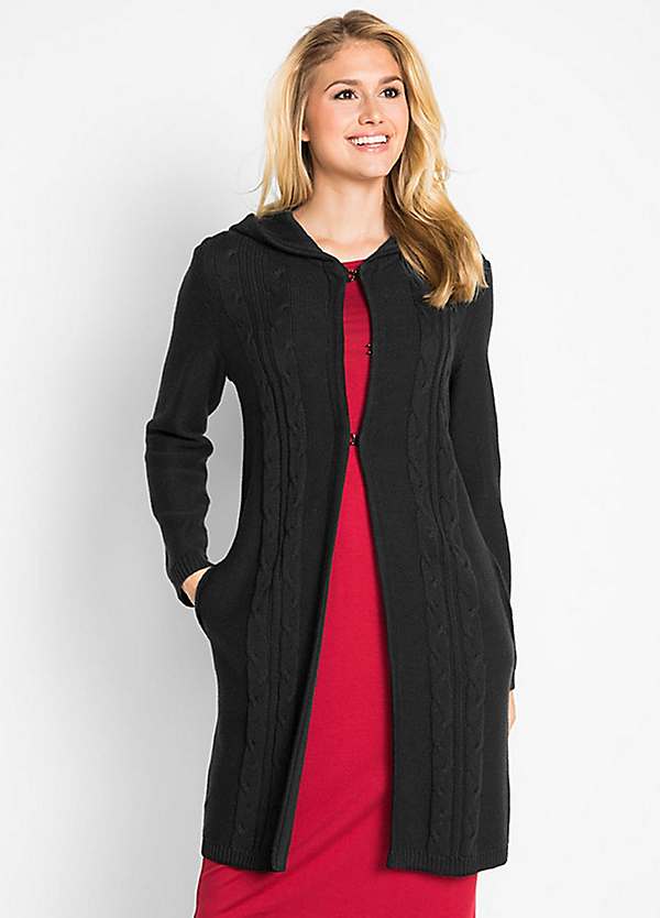 Long hooded hotsell cardigan ladies