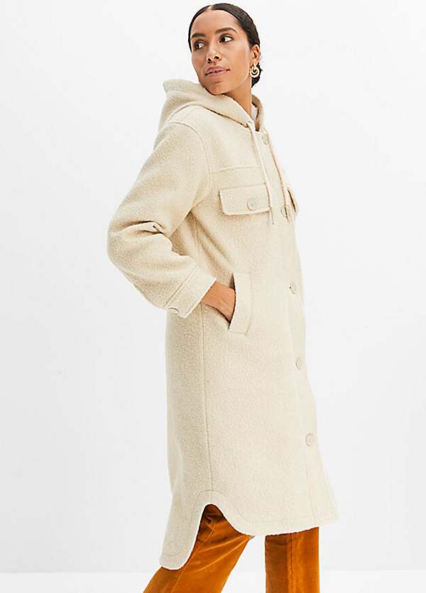 Jacket Bonprix Dufflecoat Bonprix Hooded Fleece Lined Coat