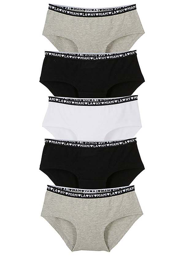 Girls' Cotton Hipster Underwear (5 Pack)