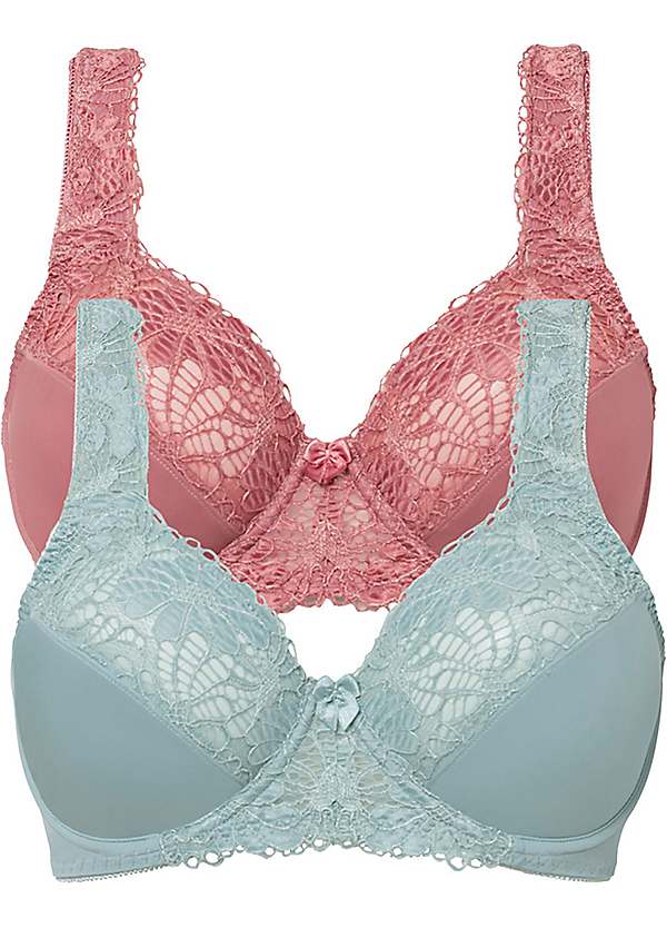 bonprix Pack of 2 Underwired Minimiser Bras