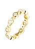 bonprix For You Collection 18ct Gold Plated Sterling Silver Bobble CZ Ring