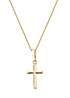 bonprix For You Collection 9ct Solid Gold Squared Cross Pendant on a 16+2ins Adjustable Chain