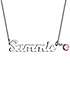 bonprix For You Collection Sterling Silver Adjustable Name Necklace with Birthstone Charm
