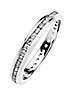 bonprix For You Collection Sterling Silver Channel Set Cubic Zirconia Eternity Ring