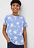 bonprix Kids Palm Tree Printed Short Sleeve T-Shirt