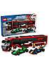 Lego City F1 Truck With Rb20 & Amr24 F1 Cars Playset 