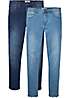 bonprix Pack Of 2 Tapered Slim Jeans