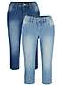 bonprix Pack of 2 Cropped Skinny Jeans