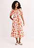 bonprix Puff Sleeve Midi Dress