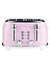 bonprix Salter Retro 4 Slice Toaster - Pink