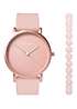 bonprix Sekonda Ladies Pink Palette 2 Piece Gift Set with Light Pink Dial Watch & Rose Quartz Beaded Bracelet