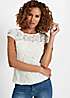 bonprix Short Sleeve Lace T-Shirt