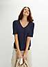 bonprix Short Sleeve Pleated T-Shirt