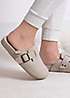 bonprix Totes Isotoner Ladies Felt Clog Slippers - Oatmeal